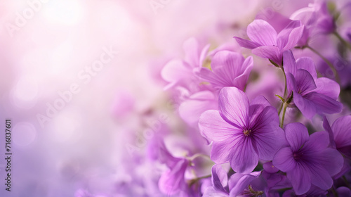  purple flowers with spring background.  © Nim