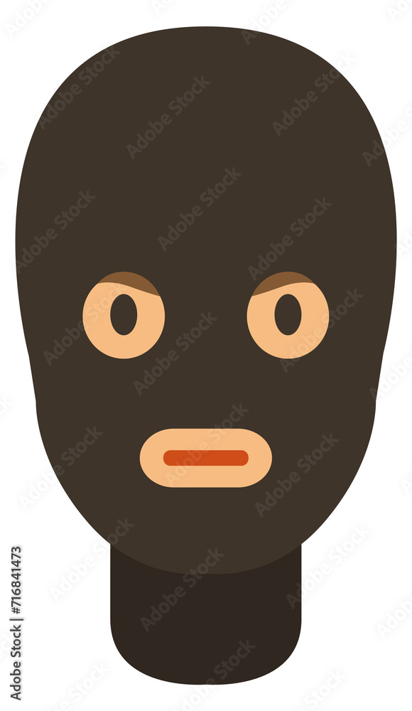 Balaclava person avatar. Criminal man. Robber head Balaclava person avatar. Criminal man. Robber head