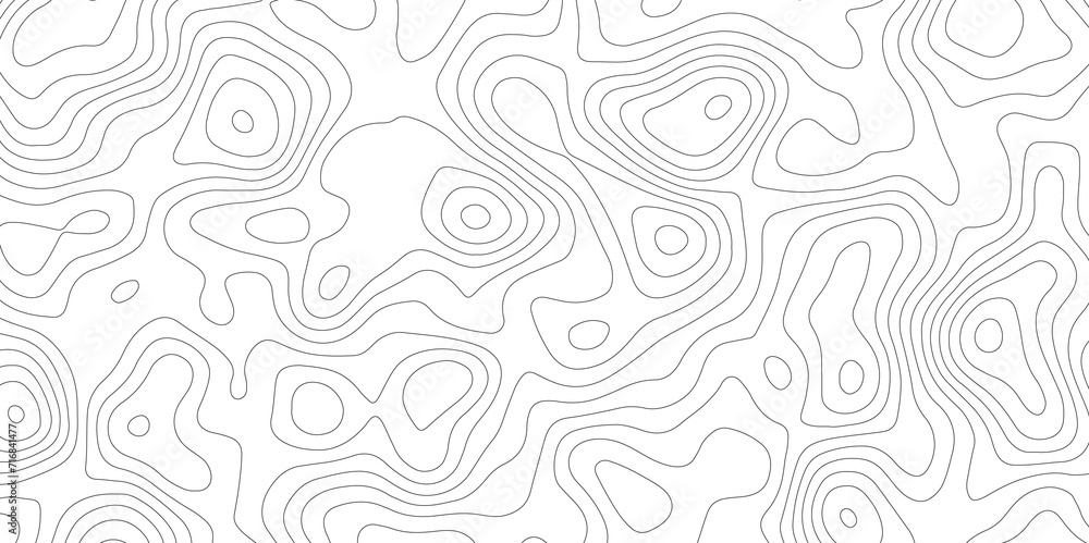 Topographic map background geographic line map with elevation assignments. Modern design with White background with topographic wavy pattern design.paper texture Imitation of a geographical map shades - obrazy, fototapety, plakaty 