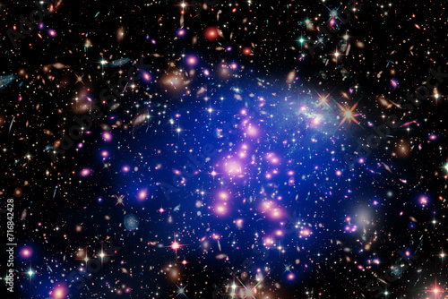 Marvelous galaxy in a deep space. The elements of this image furnished by NASA.