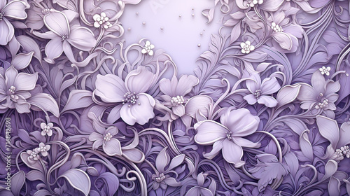 Lilac-themed background, intricate patterns, gentle gradients, and ethereal elements to evoke a sense of sophistication and charm Ai Generative