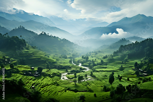 Mountain rock landscape. Travel on peak, outdoor hill