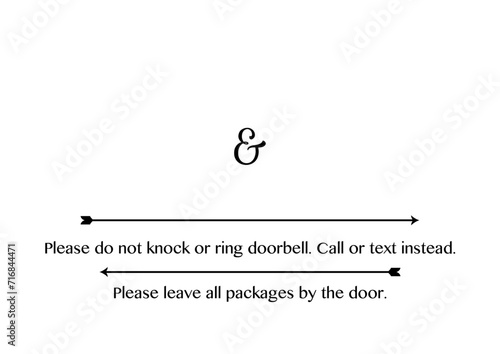 No knocking door signs