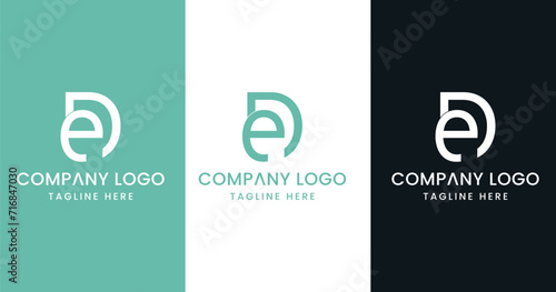 Initial Letter DE Logo Design Outstanding Creative Modern Symbol Sign