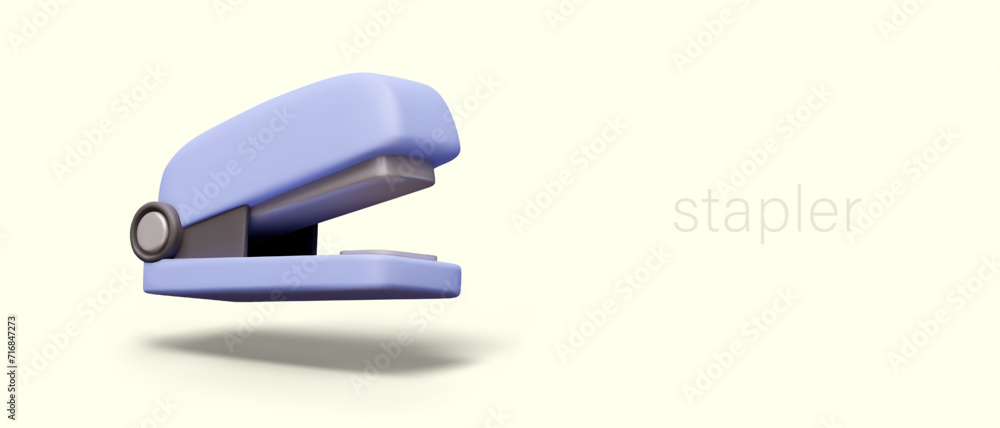 Realistic stapler machine. Device for binding paper sheets Realistic stapler machine. Device for binding paper sheets