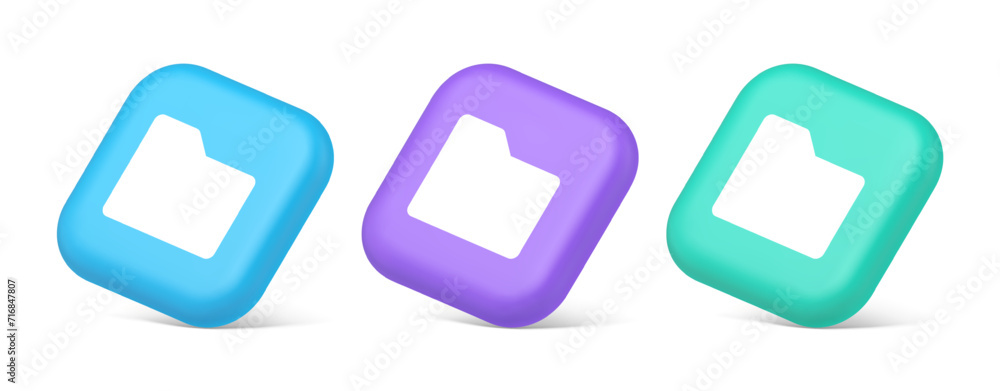 File folder archive directory button cyberspace digital document 3d isometric icon File folder archive directory button cyberspace digital document 3d isometric icon