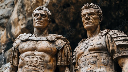 Bronze Statues of Ancient Roman Warriors
