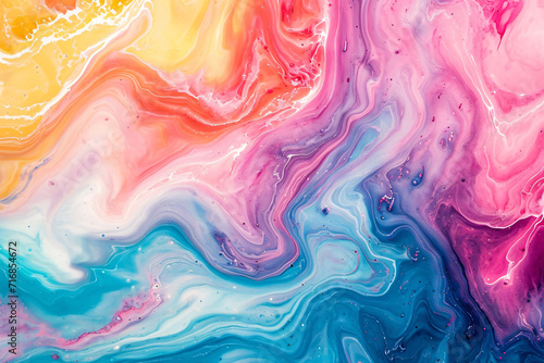 Rainbow-colored marble surface background