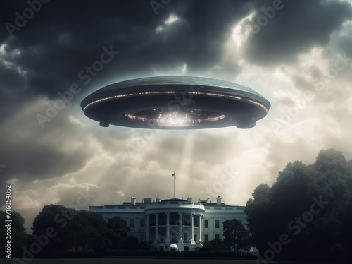 UFO over the White House photo