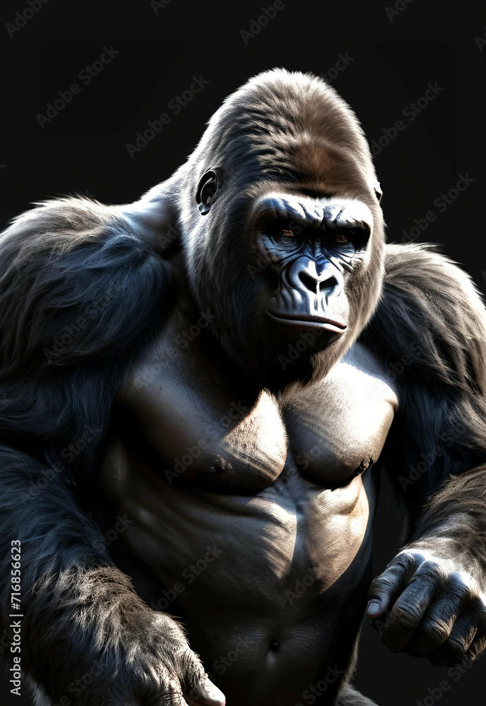 Gorilla mammal animal face , black white wildlife Gorilla mammal animal face , black white wildlife