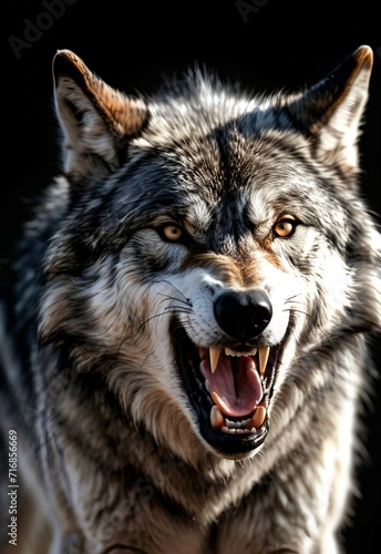 Wolf Wildlife portrait Evil , animal night lupus hunter hungry
