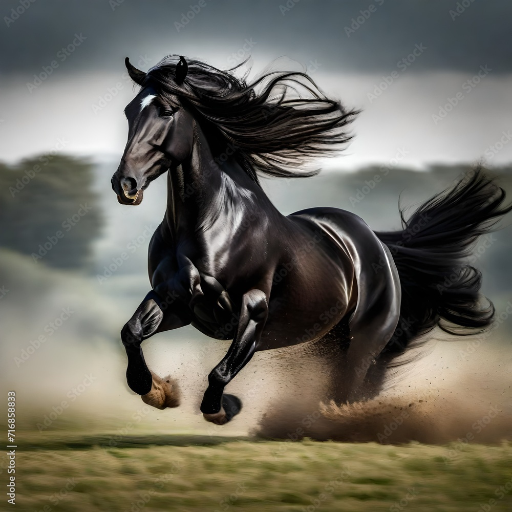 horse running in the desert horse running in the desert