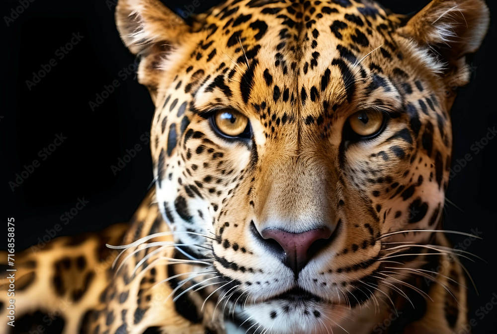 Fototapeta premium Jaguar Leopard imperial feline , photographic image with animals perfect for wall decoration 