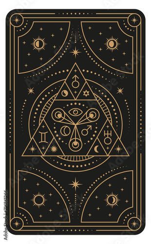 Konstfotografi Magic tarot design. Witch ritual card template