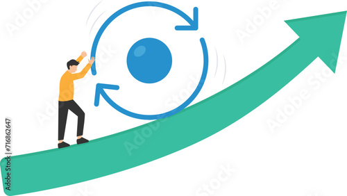Consistency key to success, Business strategy to repeatedly deliver work done, Personal development or career growth, Pushing consistency circle up with effort

