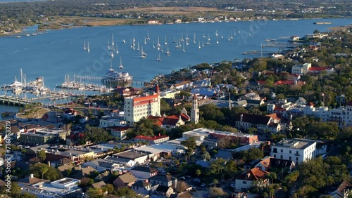 Stock video Aerial tour St Augustine Florida 2024 photo