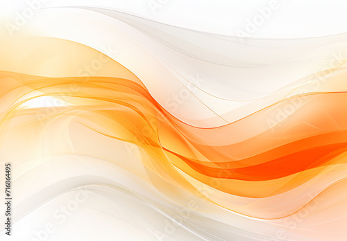a bright orange background with orange and white waves, high-key lighting, light white and bronze, digitally enhanced, smokey background, layered composition,