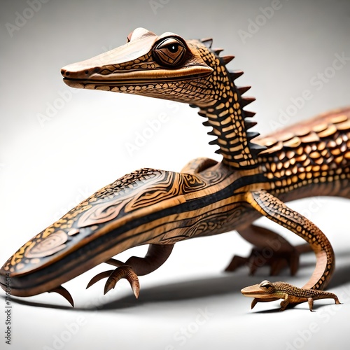 lizard on white background