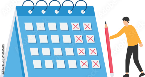4 day work week, Reduce working day to increase efficiency and productivity, Flexible work day for employee benefit, Manager put holiday on calendar, Company 4 day work week

