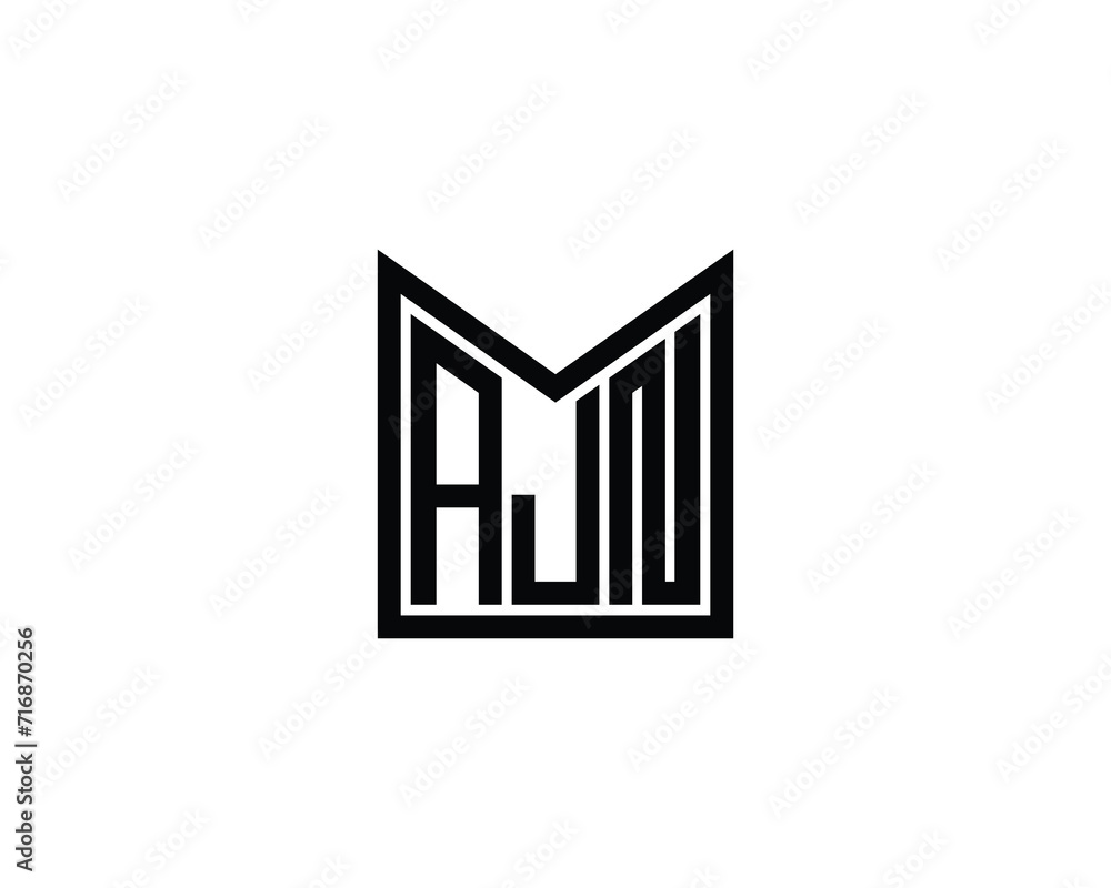 AJN logo design vector template AJN logo design vector template