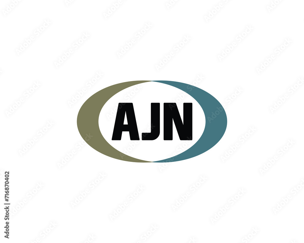 AJN logo design vector template AJN logo design vector template