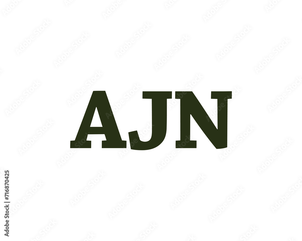 AJN logo design vector template