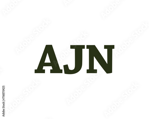 AJN logo design vector template photo