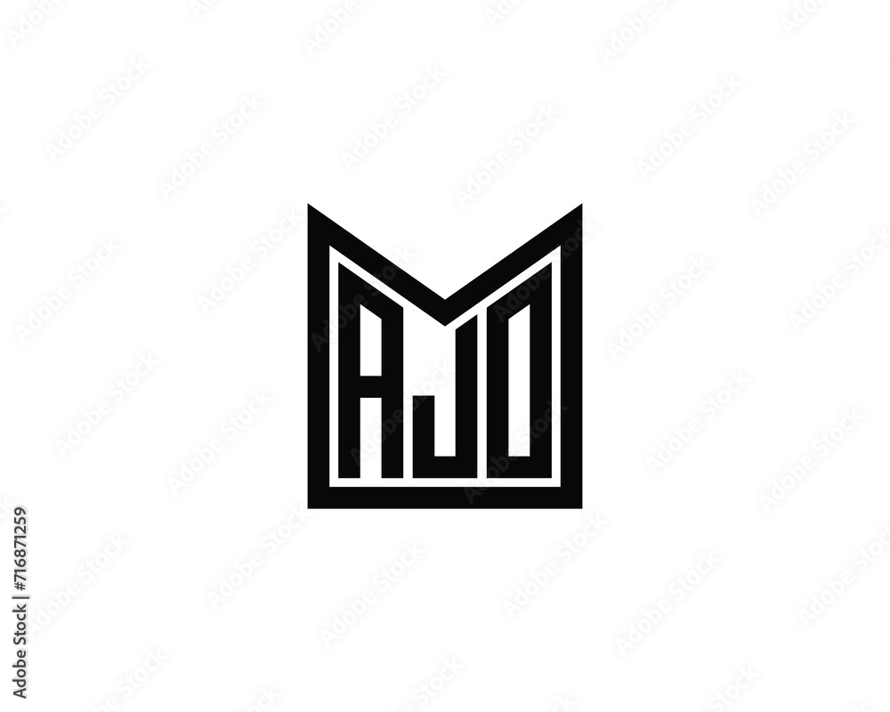 AJO logo design vector template AJO logo design vector template