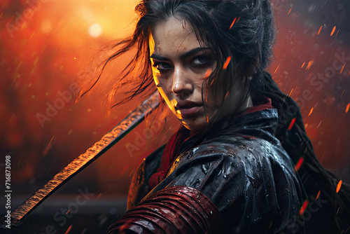 A female Samurai Warrior © Alex_iArt