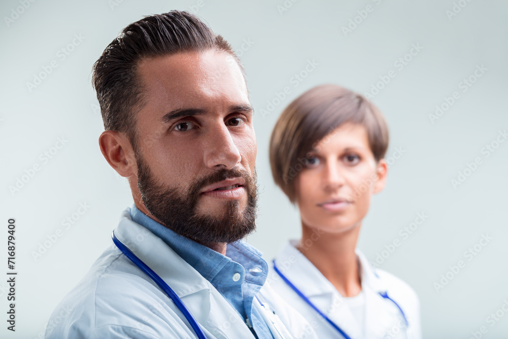 Professionalism captured between two medical colleagues confiden Professionalism captured between two medical colleagues confiden