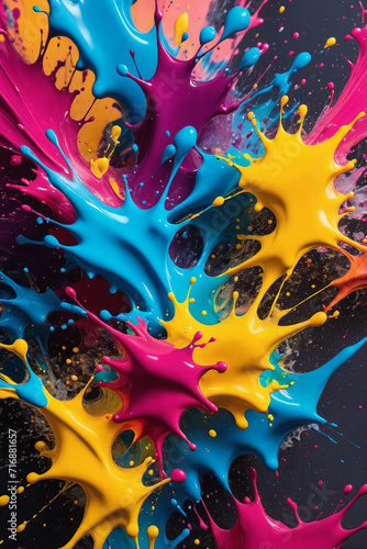 Abstract background with colorful splashes