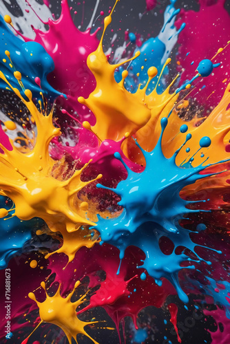Abstract background with colorful splashes © Giuseppe Cammino