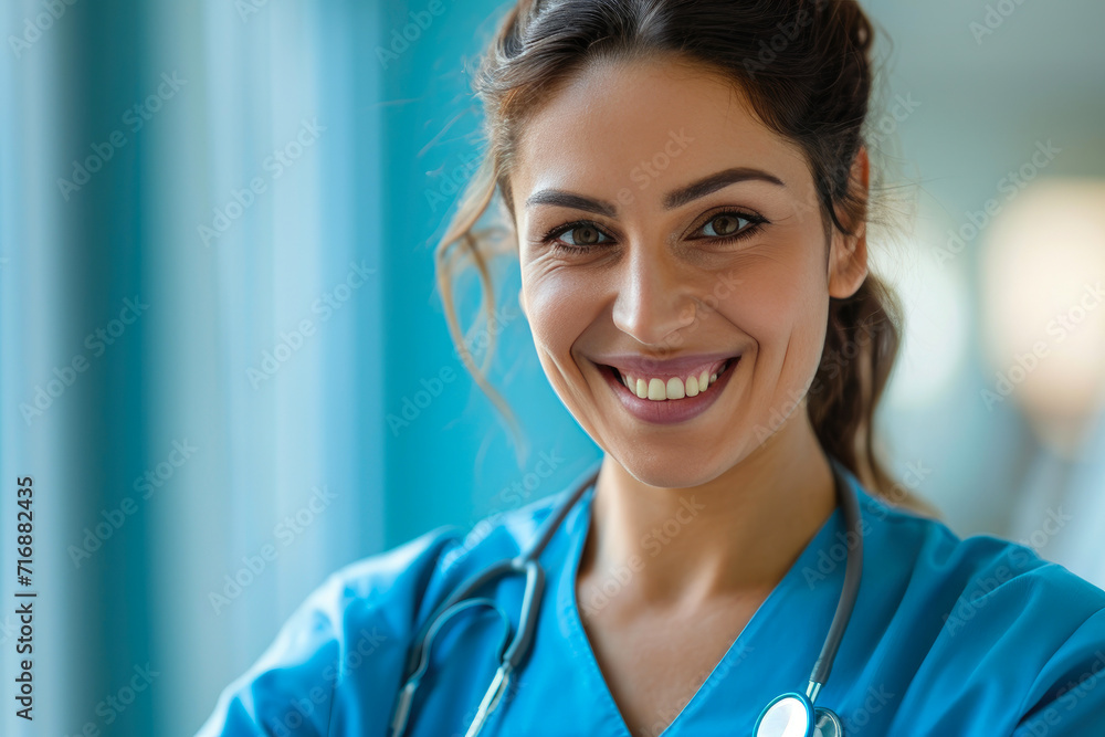 Cheerful Medical Professional Graced by Soft Light Cheerful Medical Professional Graced by Soft Light
