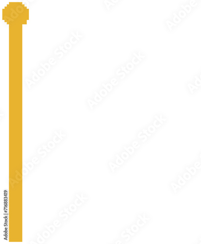 Pixelated illustration of white flag. PNG White flag icon