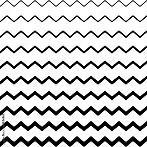 Halftone wave horizontal stripes. Abstract zigzag background. Vector illustration.
