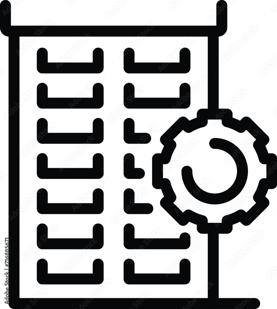 Gear business agency icon outline vector. Protection policy. House agent Gear business agency icon outline vector. Protection policy. House agent