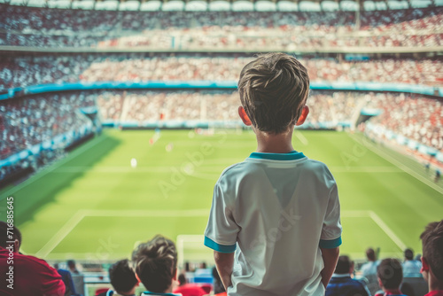 Soccer Dreams Unleashed: Kid in Stadium © Andrii 