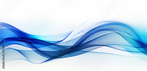 blue curved lines with white background, in the style of vibrant colorist, smokey background