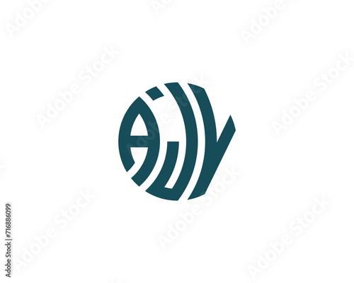 AJV Logo design vector template photo