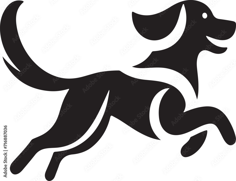 silhouette of a dog vector illustration 