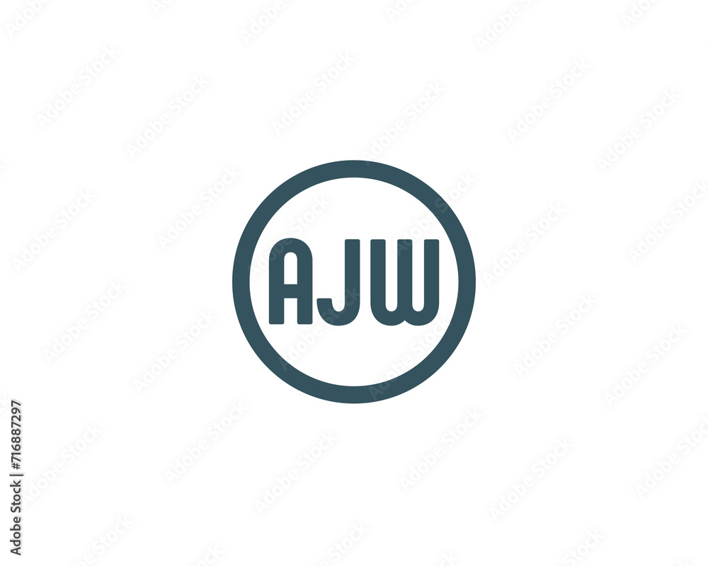 AJW Logo design vector template AJW Logo design vector template