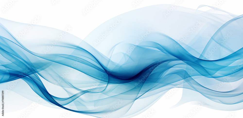 blue curved lines with white background, in the style of vibrant colorist, smokey background blue curved lines with white background, in the style of vibrant colorist, smokey background