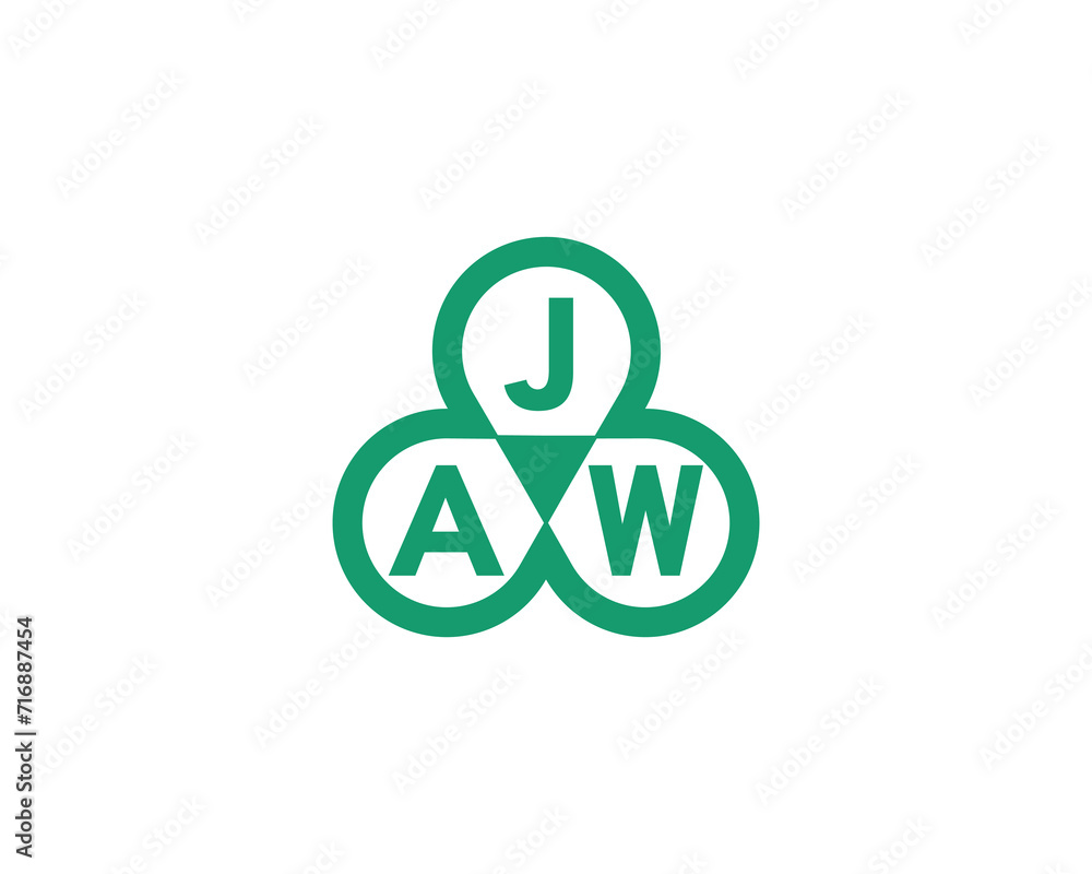 AJW Logo design vector template AJW Logo design vector template