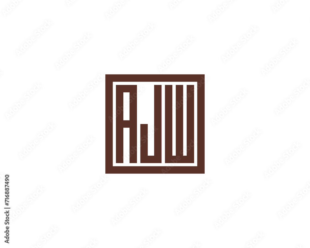 AJW Logo design vector template