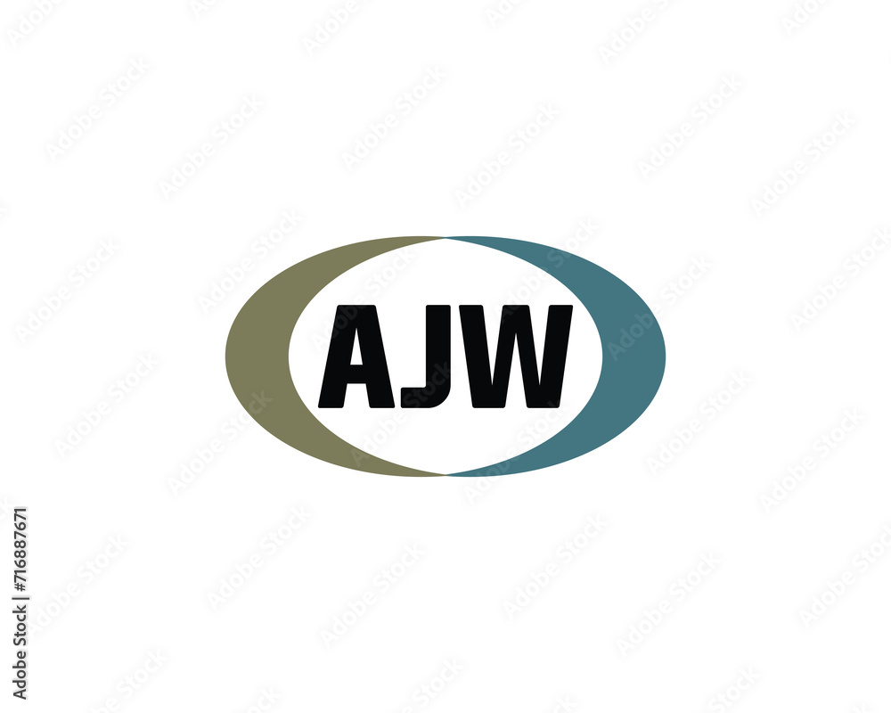 AJW Logo design vector template AJW Logo design vector template
