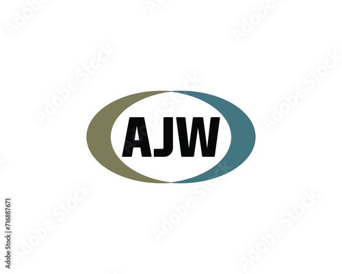 AJW Logo design vector template