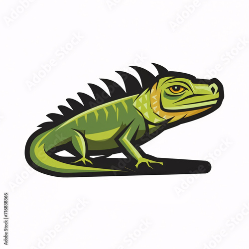 Flat logo illustration of Iguana