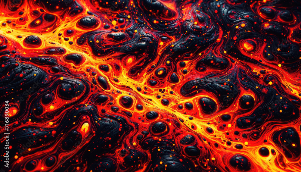 Fiery Lava Flow - A Tapestry of Molten Beauty Fiery Lava Flow - A Tapestry of Molten Beauty