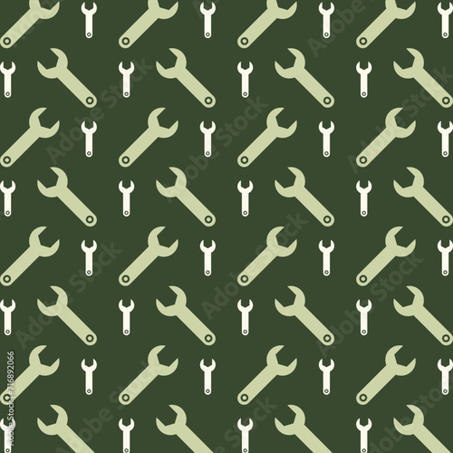 Configure icon repeating trendy pattern beautiful green vector illustration background