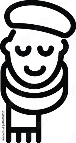 Art gallery artist icon outline vector. Linear travel. Museum paris
